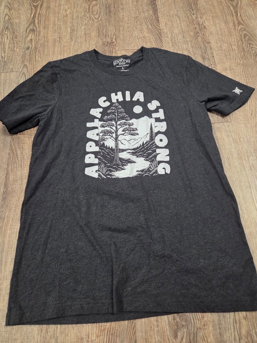 The Kentucky Shop APPALACHIA STRONG Black Short Sleeve Tshirt Large